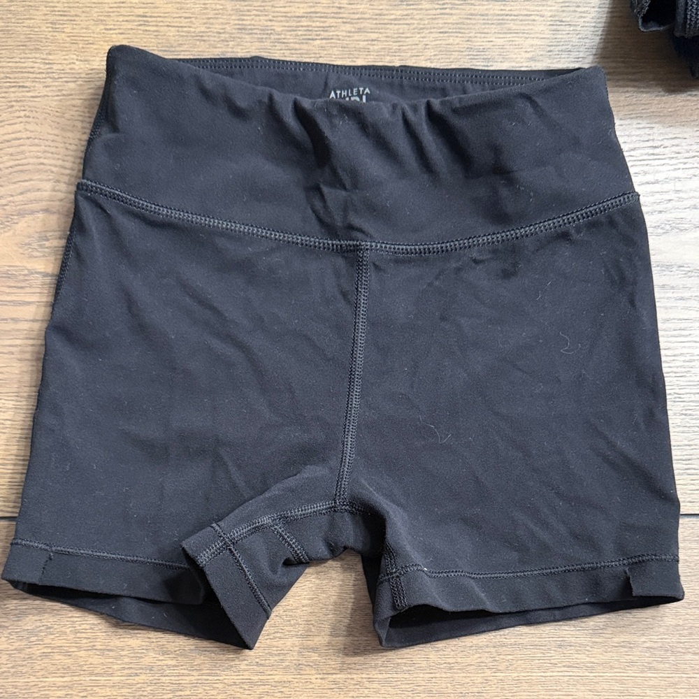 Athleta Girls Classic Black Bike Shorts